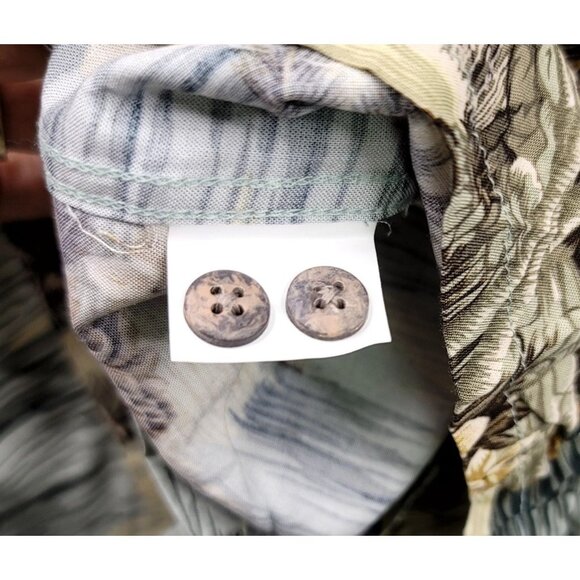 CAMPIA Moda Mens Hawaiian Aloha Shirt XXL Palm Tree Print Short Sleeve - Picture 6 of 8